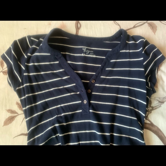 Thyme Maternity Striped Dress - Picture 2 of 4